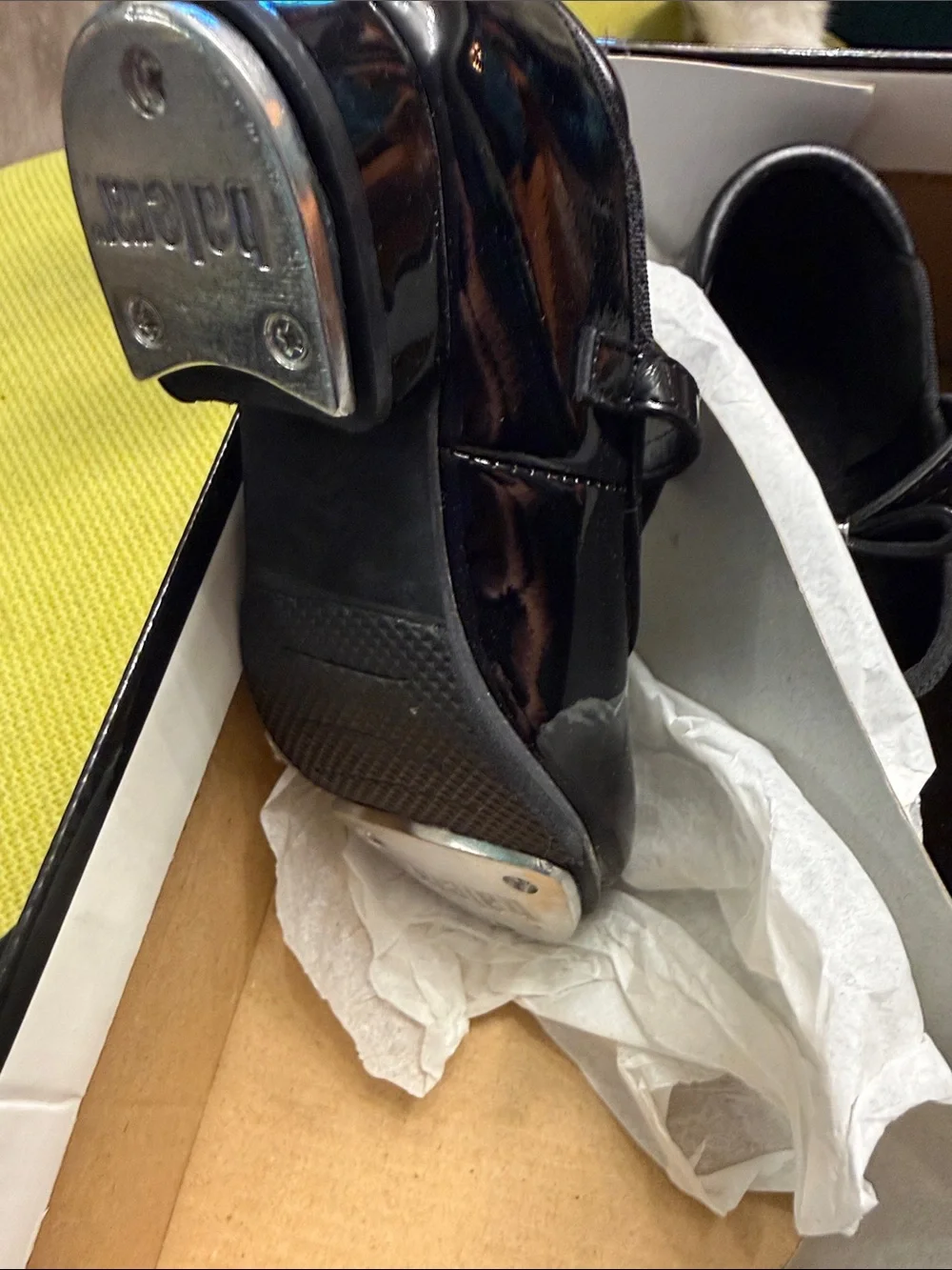 balera Black Patent Mary Jane Dress Shoes with Bow
